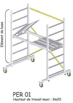Image de l'objet « ECHAFAUDAGE ALU INT 1,5/3,20m (vert) »