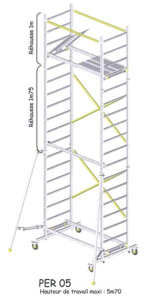 Image de l'objet « ECHAFAUDAGE ALU EXT 4,50/6 m (noir) »